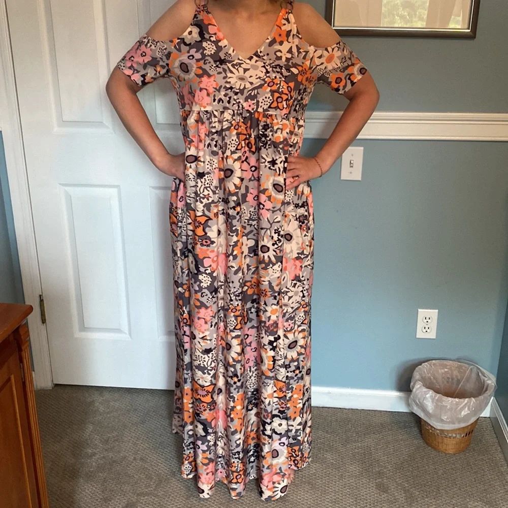Summer Maxi Dress Tlora Plus big for XL - Picture 4 of 8